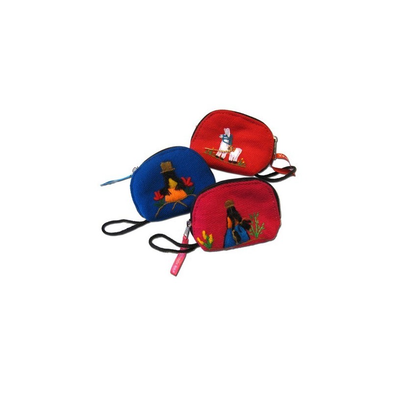 Porte-monnaie lama rond