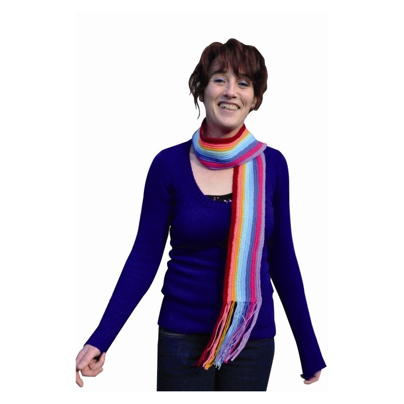 Echarpe arc-en-ciel synthétique