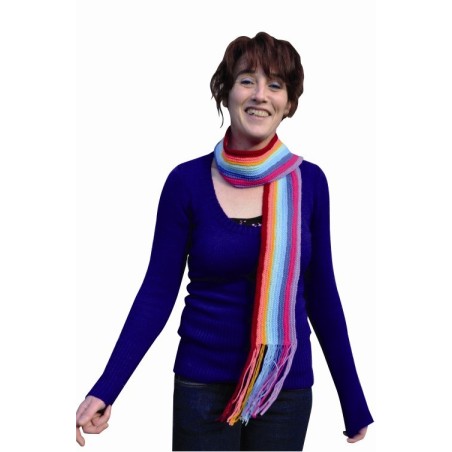 Echarpe arc-en-ciel synthétique