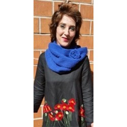 Echarpe tube tricotée main