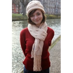 Ensemble écharpe et bonnet torsadés