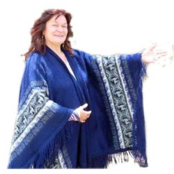 Châle Ruana à motifs andins Alpaquita