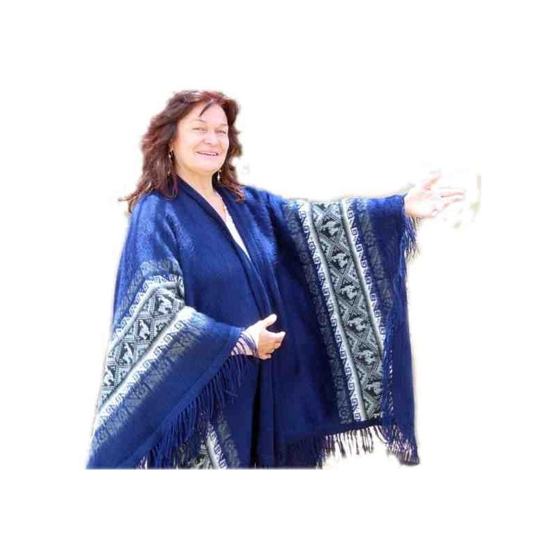 Châle Ruana à motifs andins Alpaquita