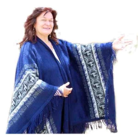 Châle Ruana à motifs andins Alpaquita