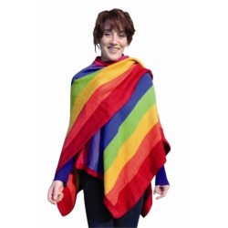 Châle Ruana Arc-en-ciel Alpaqita