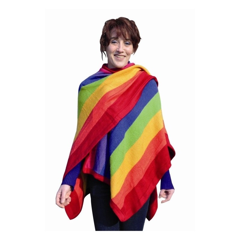 Châle Ruana Arc-en-ciel Alpaqita