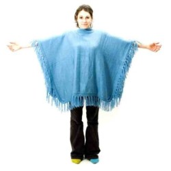 Poncho carré à col roulé Alpaquitq