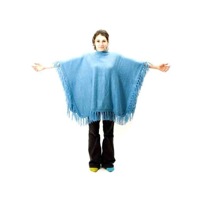 Poncho carré à col roulé Alpaquitq