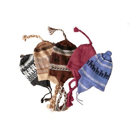 Bonnet à oreilles bolivien Pur Alpaca
