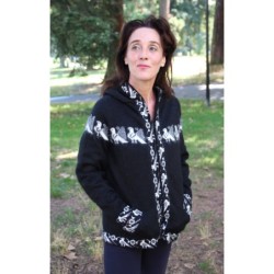 Jaquette femme (Alpaca ) avec poches + capuche