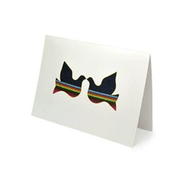 Carte grande motif colombes