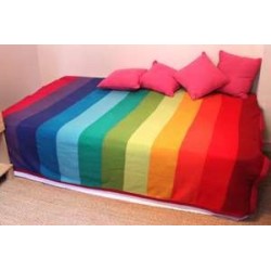 Couverture Arc-en-Ciel à rayures Alpaquita (2m x 1,5 m)