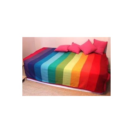 Couverture Arc-en-Ciel à rayures Alpaquita (2m x 1,5 m)