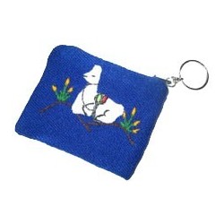 Porte-monnaie brodé/ porte-clés