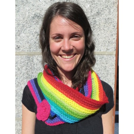 Echarpe tube arc-en-ciel