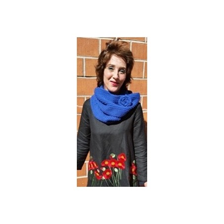 Echarpe tube tricotée main