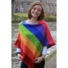 Poncho génial Arc-en-ciel Alpaquita (avec ou sans franges)