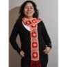 Echarpe crochetée à fleurs
