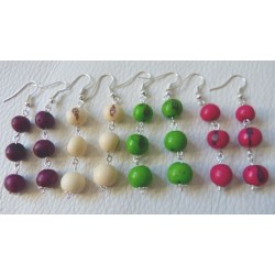 Boucles d'oreilles en graines açaï