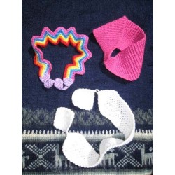 Collier arc-en-ciel macramé