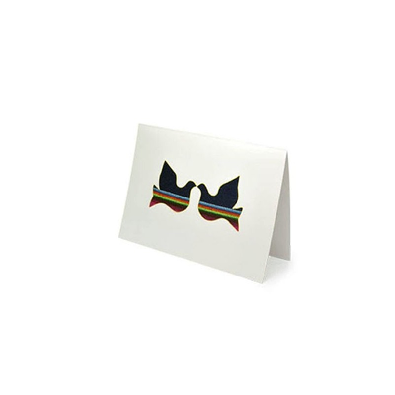 Carte grande motif colombes