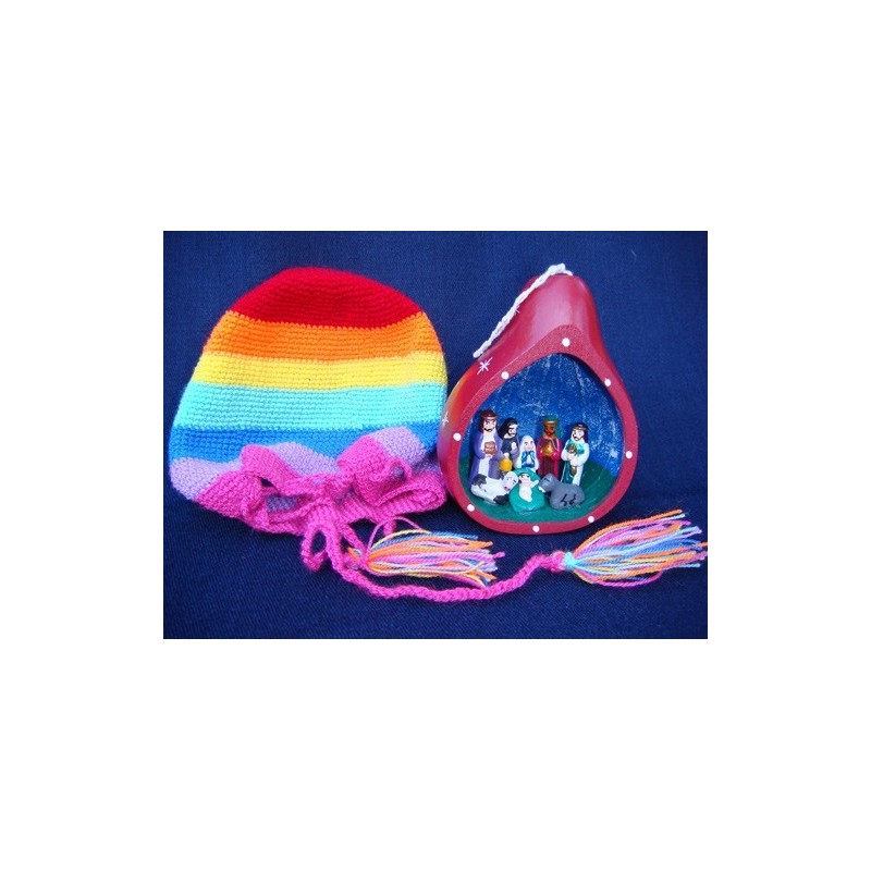 Crêche calebasse ( à suspendre ) avec étui