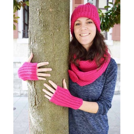 Ensemble écharpe,bonnet et mitaines